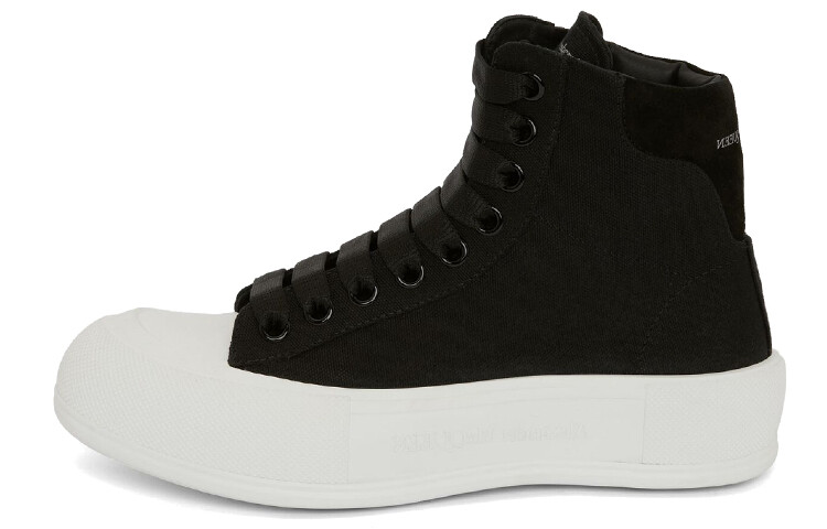 

Кроссовки Deck Plimsoll High Top черные белые женские Alexander Mcqueen