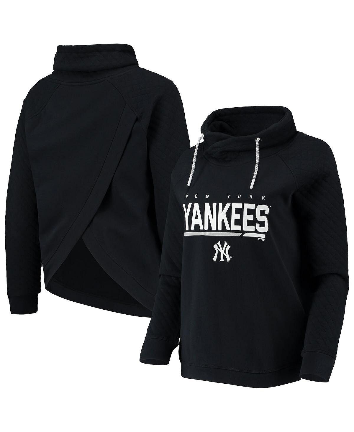 

Черный женский пуловер реглан New York Yankees Vega с воротником-воронкой LevelWear, черный