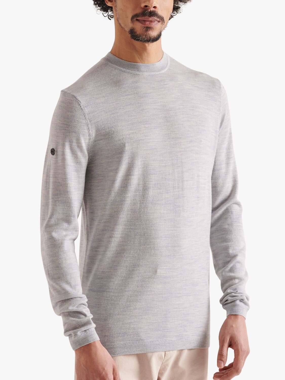 

Джемпер с круглым вырезом Superdry Merino, средний меланжевый