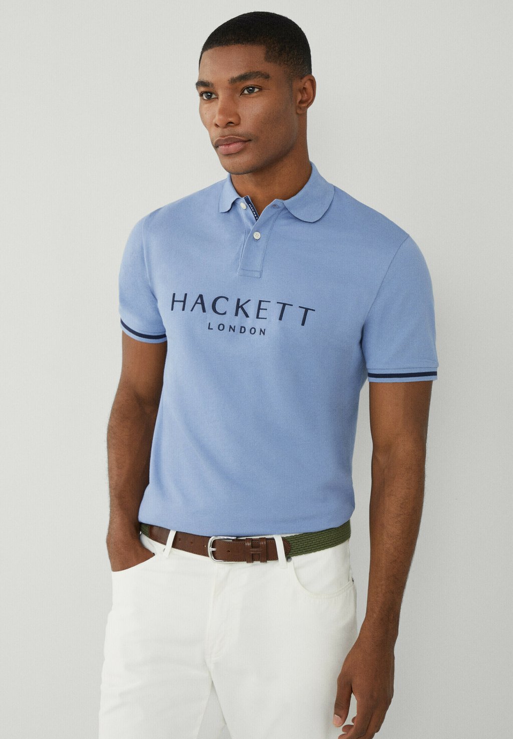 Рубашка поло HERITAGE Hackett London, синий рубашка поло heritage hackett london синий