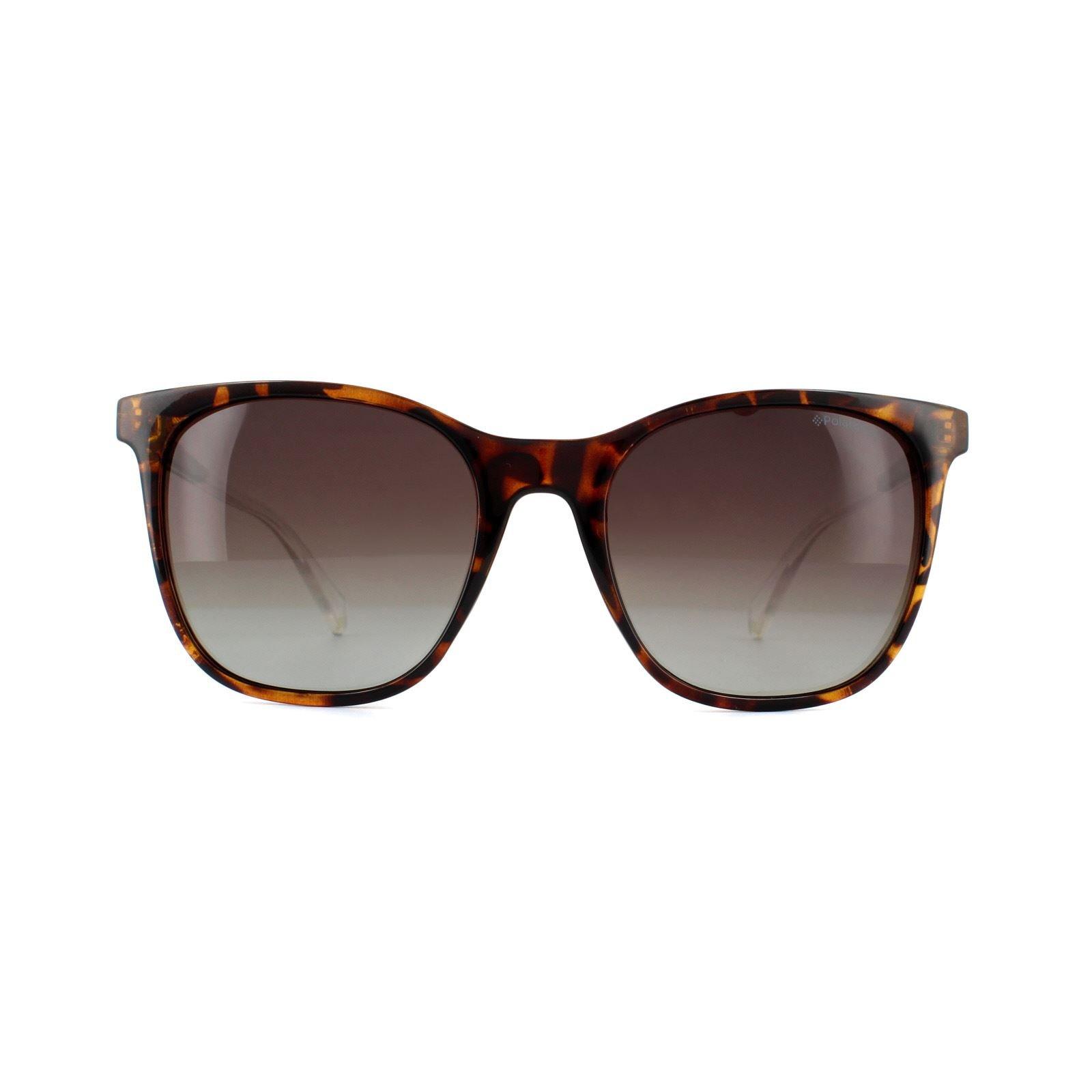 Квадратные темные гаванно-коричневые поляризованные солнцезащитные очки Polaroid, коричневый