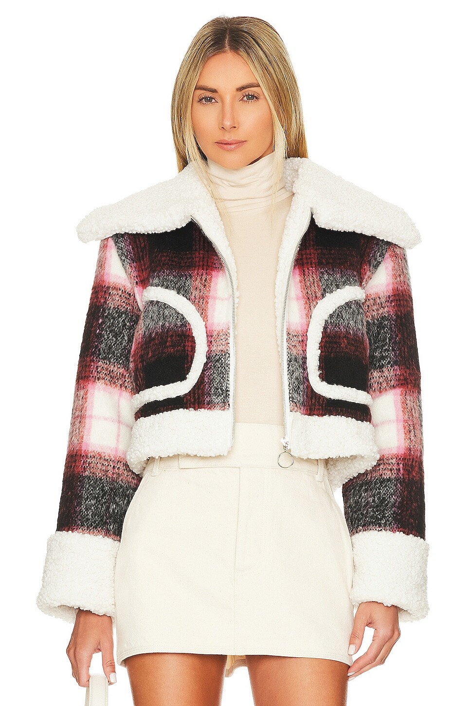 

Куртка Lovers and Friends Natalie Cropped, цвет Red & Black Check