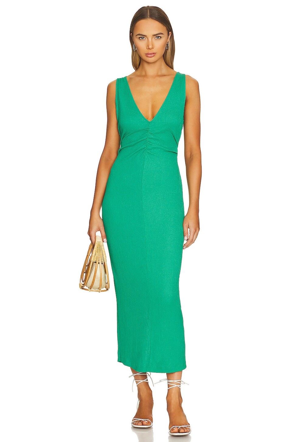 

Платье миди Free People Lyla, цвет Golf Green