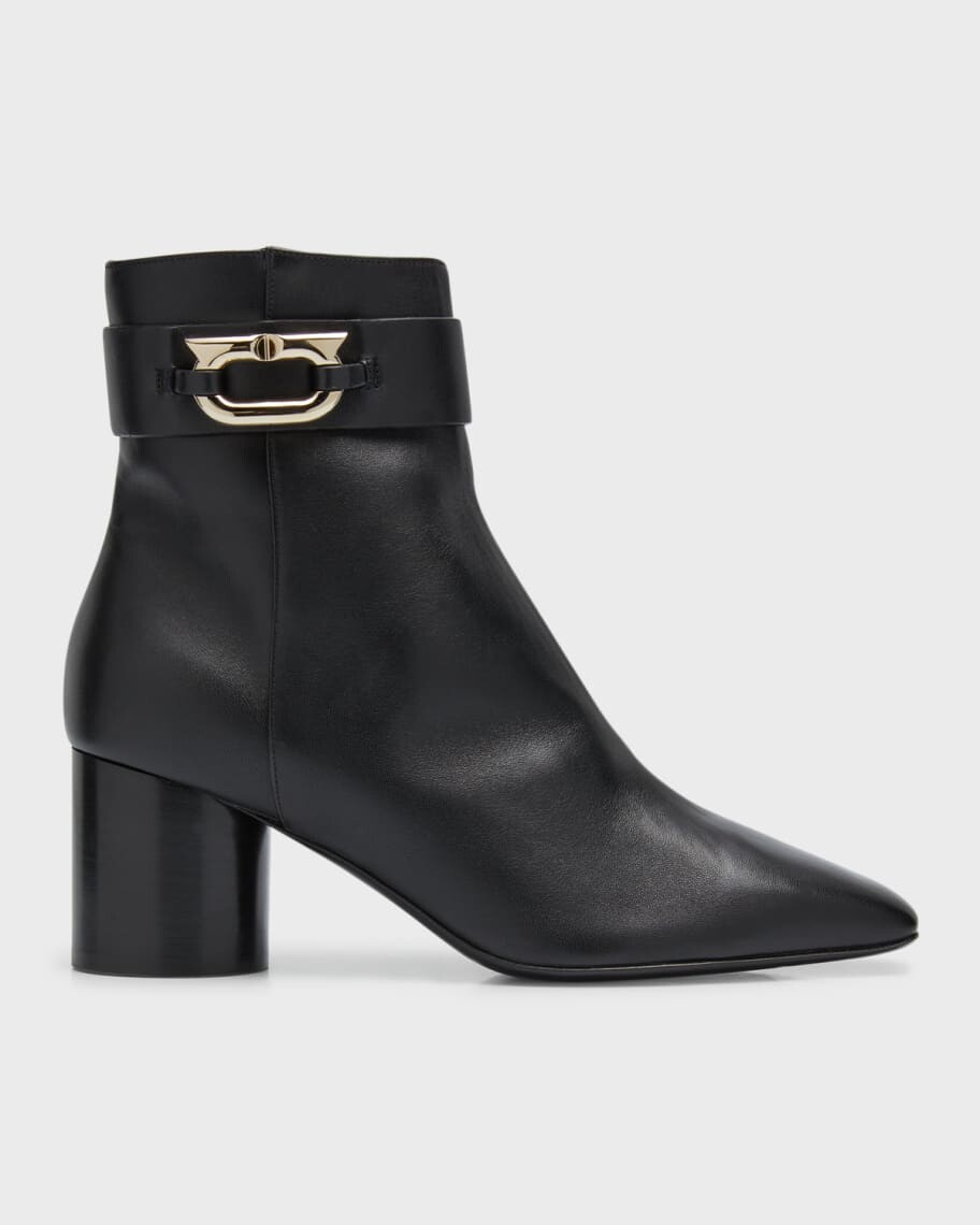 

Кожаные ботильоны Placida New Gancio Ferragamo