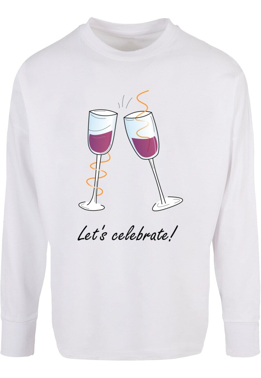 

Лонгслив Merchcode LETS CELEBRATE, белый