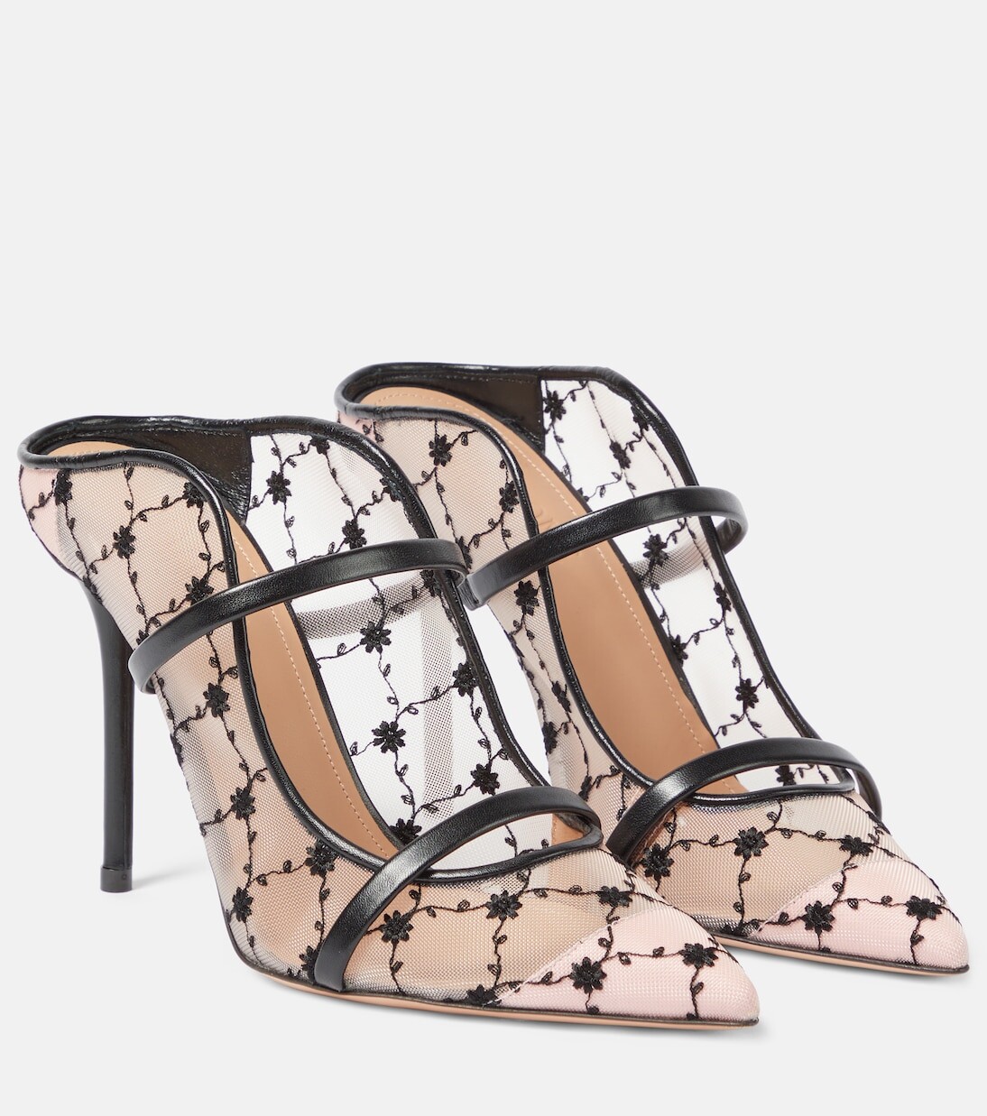 

Мюли maureen в сетку с кожаной отделкой Malone Souliers, розовый