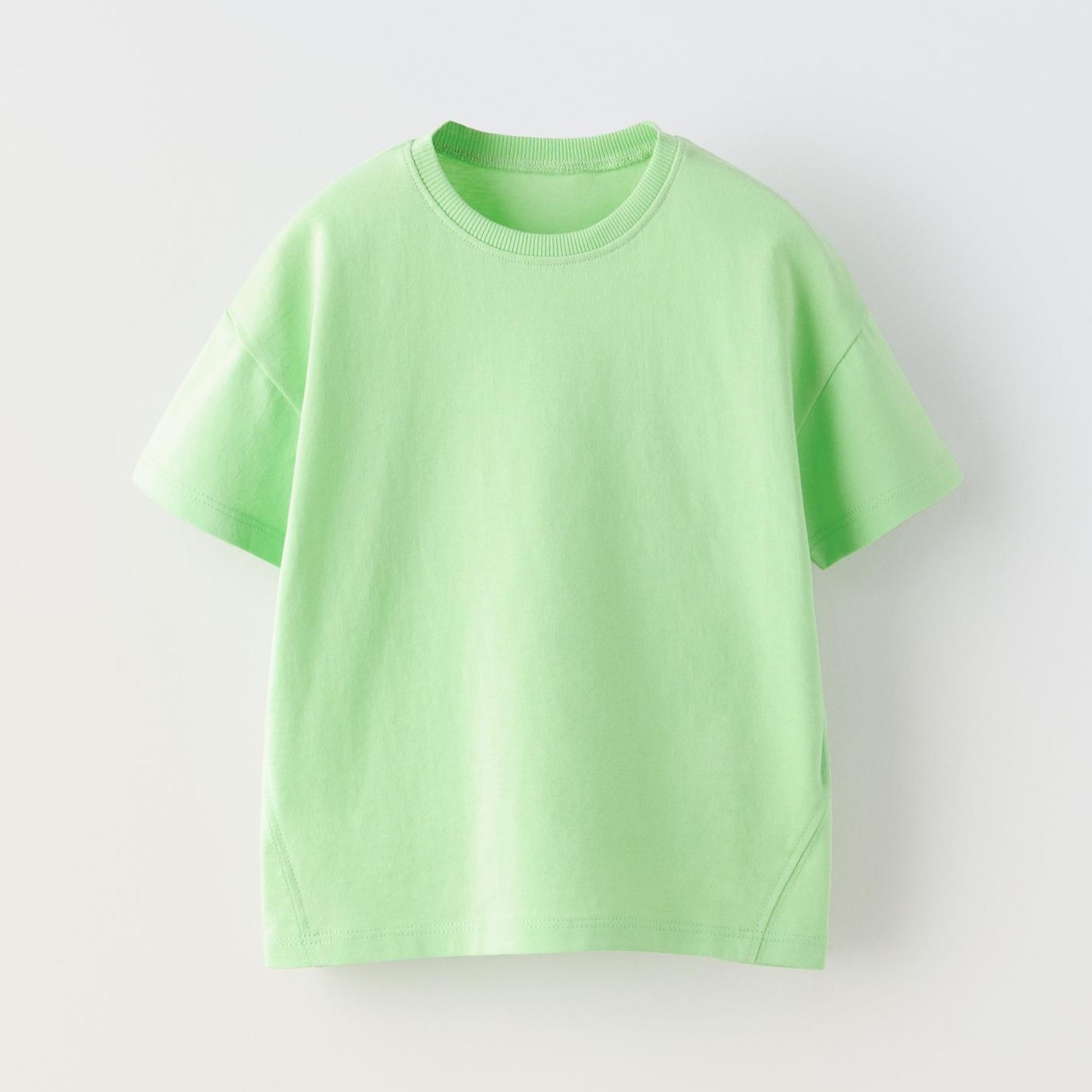 Футболка Zara Basic, зеленый футболка zara basic фуксия