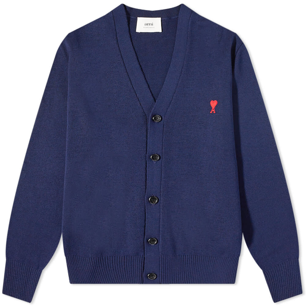 

Джемпер AMI Tonal Small A Heart Cardigan, Синий