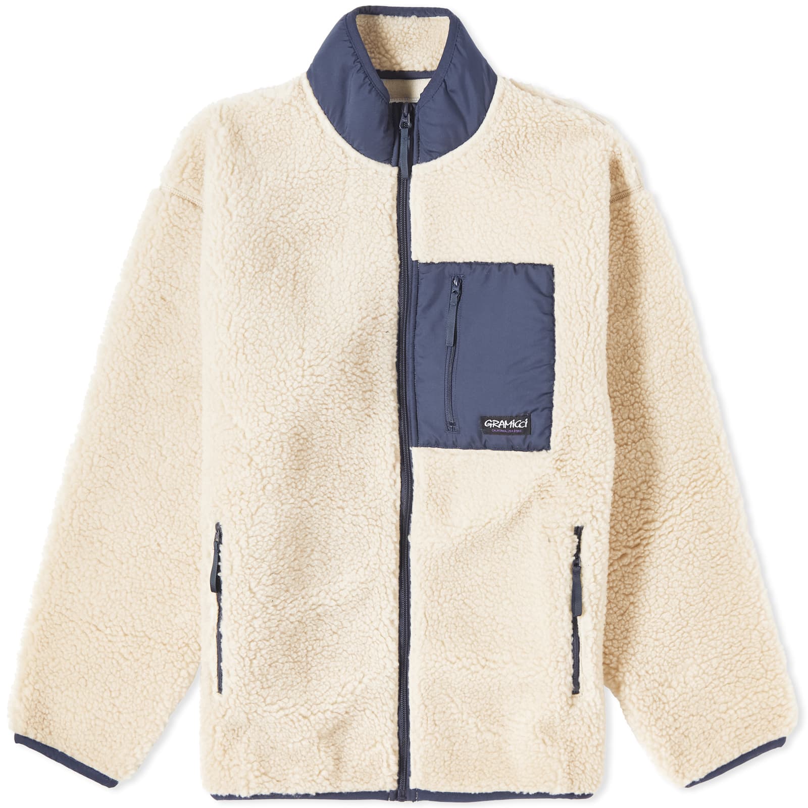 Флисовая куртка Gramicci Sherpa, кремовый парка мужская зимняя с флисовой подкладкой теплая свободная куртка с воротником стойкой модная уличная одежда большой размер 8xl