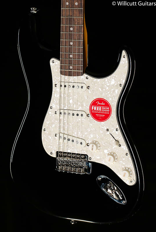 Squier Classic Vibe '70s Stratocaster, лавровый гриф, черный — ICSF21047949-7,71 фунта Vibe '70s Stratocaster, Laurel Fingerboard, Black - ICSF21047949-7.71 lbs