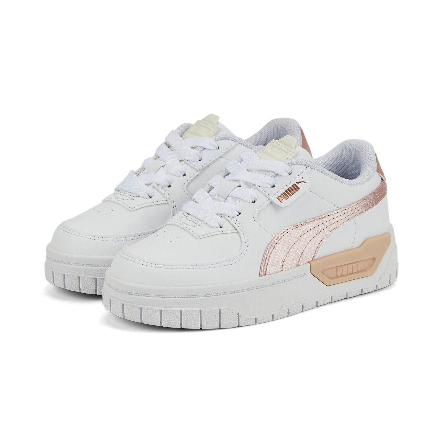 

Кроссовки для девочки Puma Cali Dream Shiny AC, белый/белый/розовый