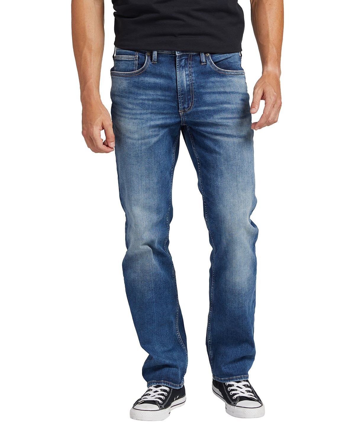 

Мужские джинсы infinite fit свободного кроя прямого кроя Silver Jeans Co.