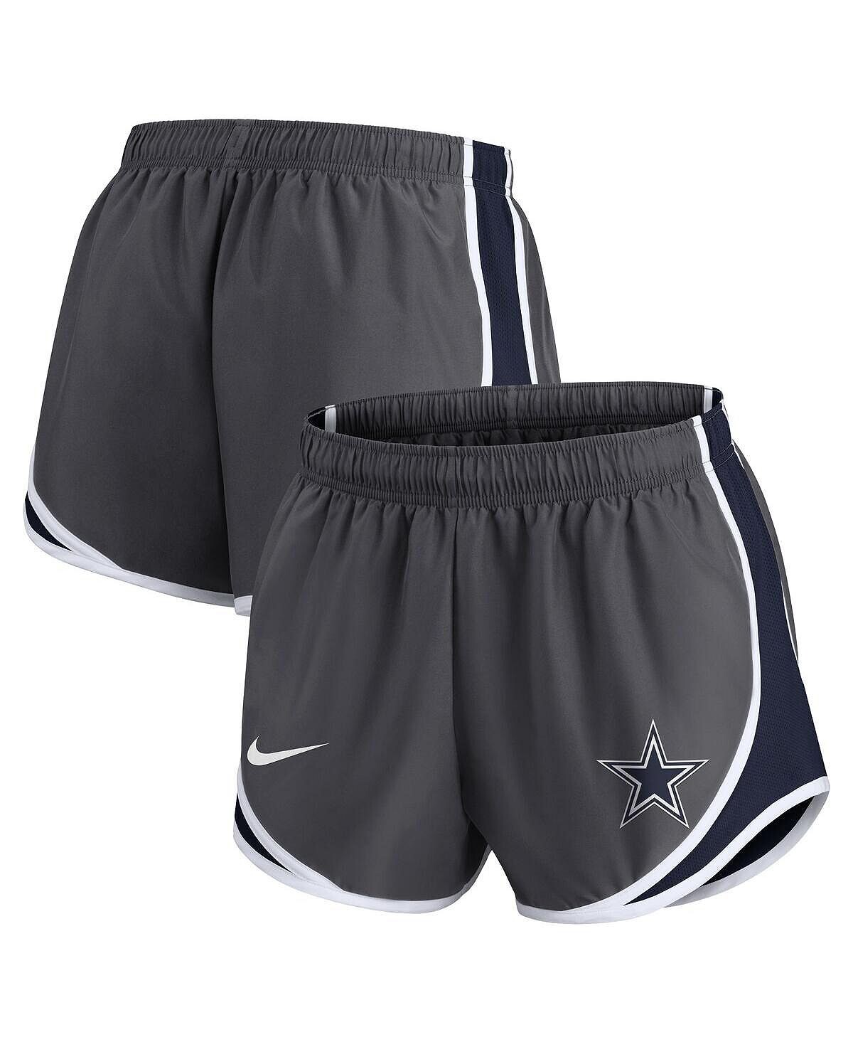 

Женские темно-серые шорты dallas cowboys больших размеров с логотипом performance tempo Nike, мульти