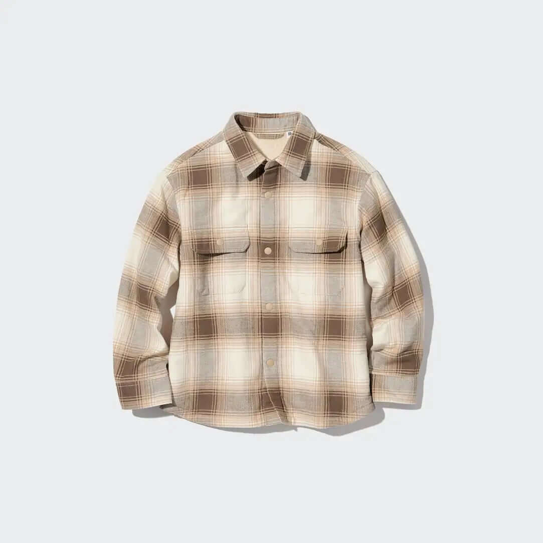 

Детский жакет Uniqlo Pile Lined Flanel, бежевый