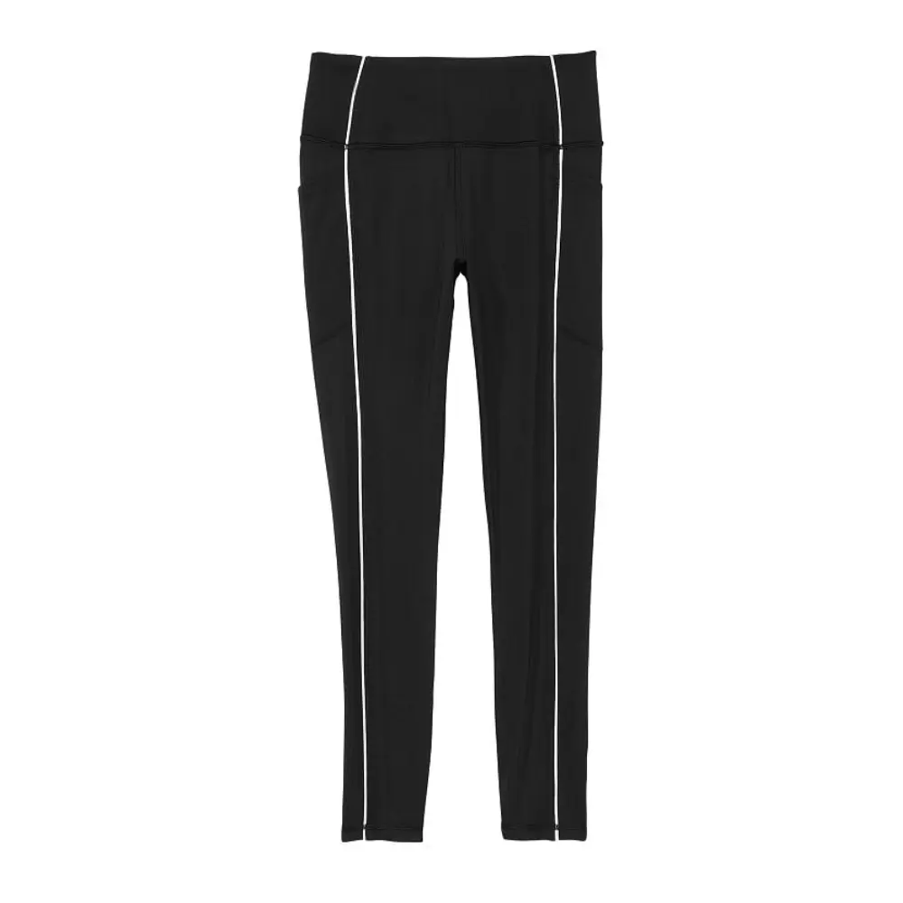 

Леггинсы спортивные Victorias Secret Core Essential Pocket, черный/белый