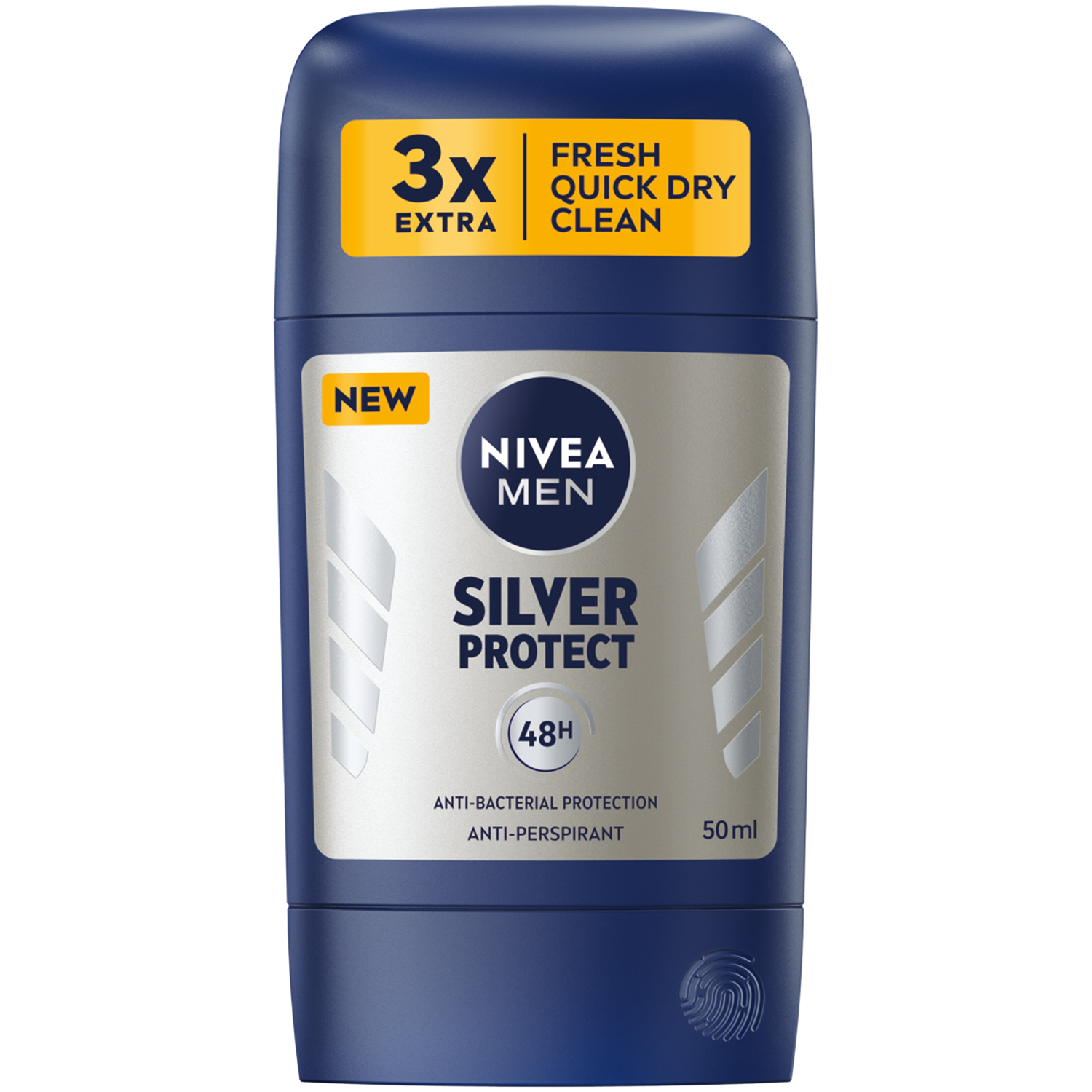 Nivea Men Silver Protect мужской стик-антиперспирант, 50 мл - фото