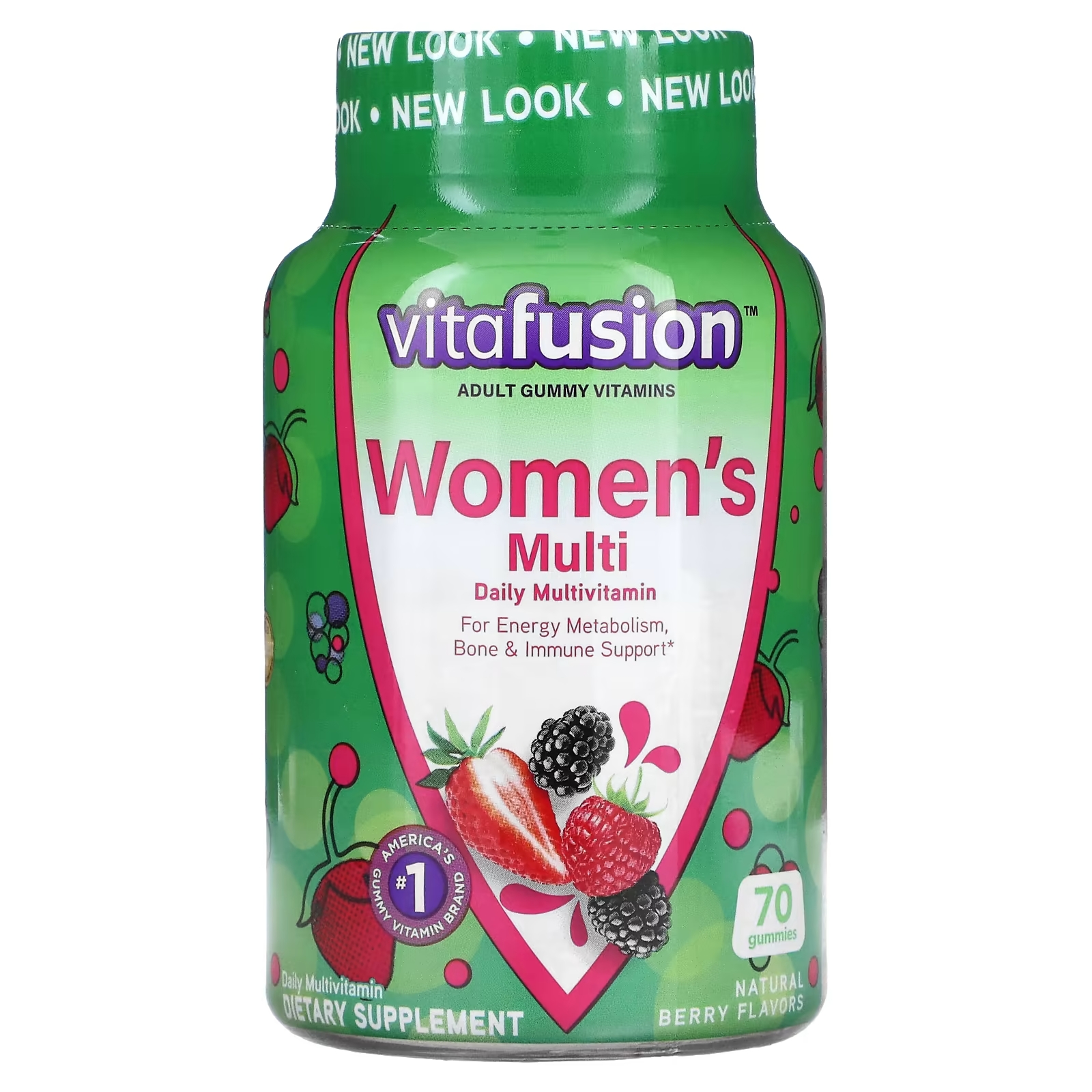 Мультивитаминный Комплекс для Женщин VitaFusion, вкус натуральных ягод, 70 жевательных таблеток мультивитаминный комплекс для женщин vitafusion вкус натуральных ягод 70 жевательных таблеток