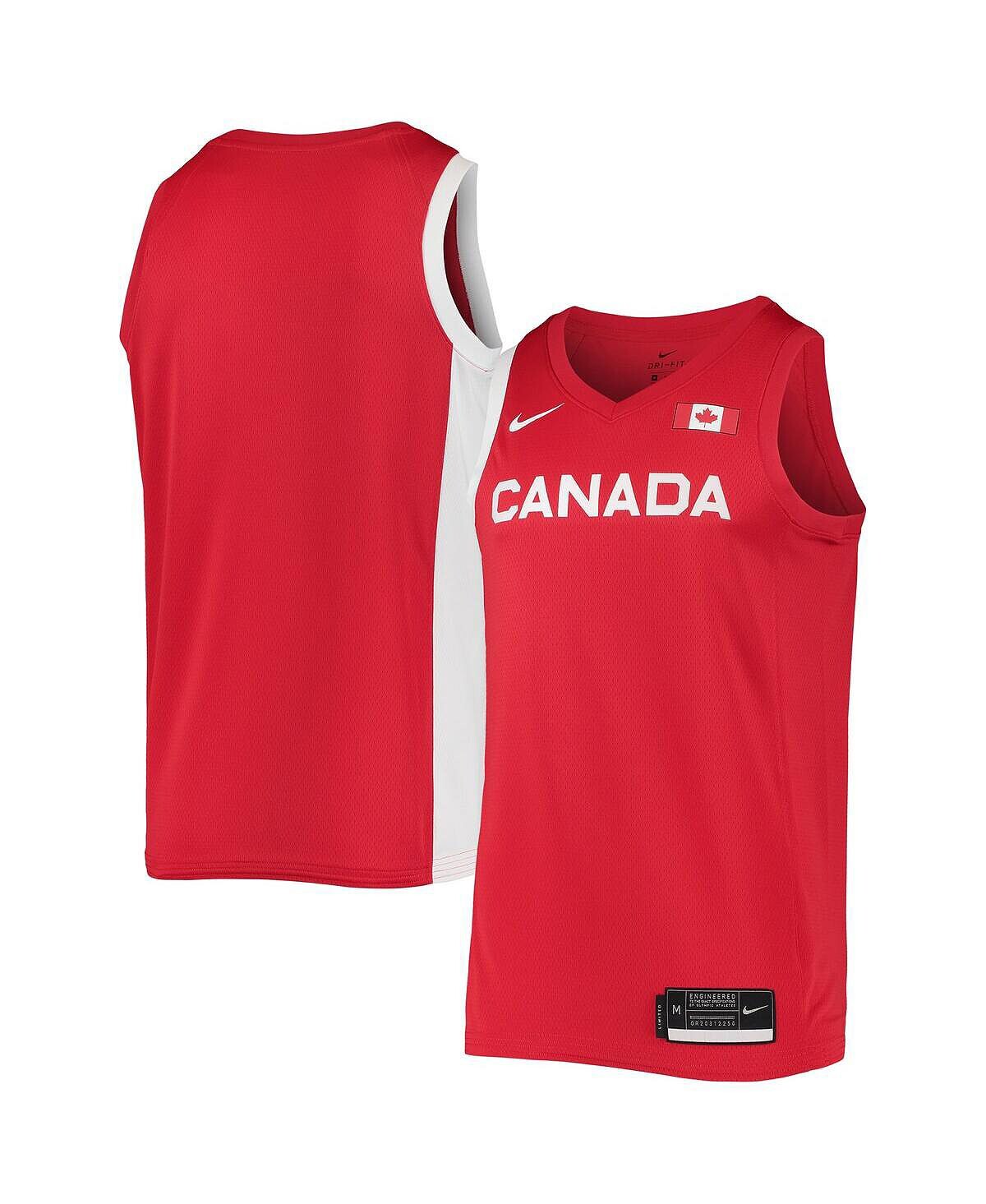 

Мужская красная и белая майка canada basketball summer olympics 2020 limited Nike, мульти