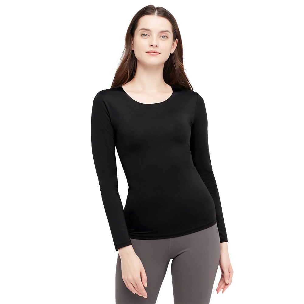

Лонгслив Uniqlo Airism Crew Neck, чёрный