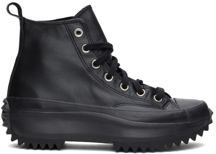 

Черные кожаные высокие кроссовки Run Star Hike Converse, Черный