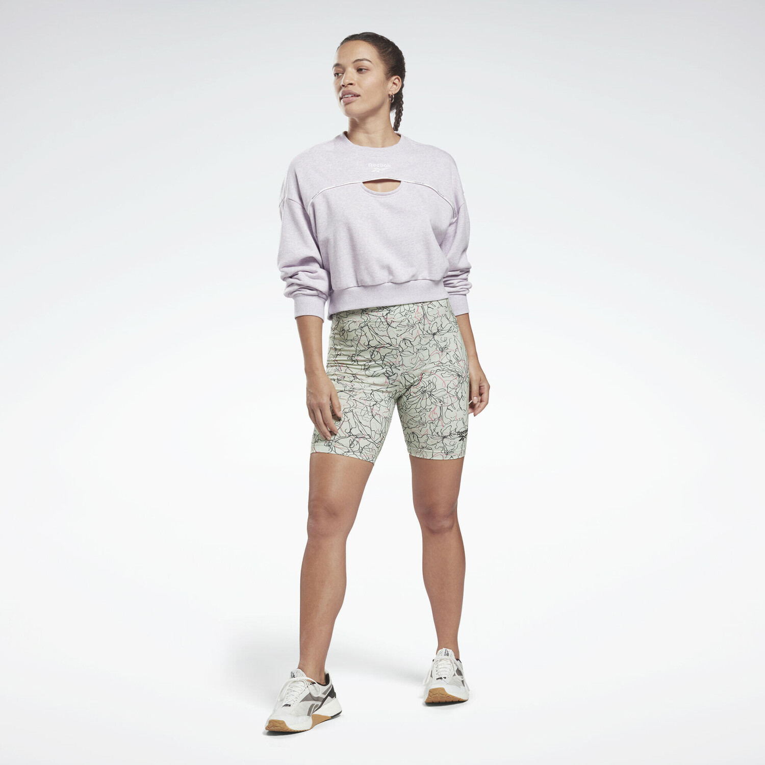 

Флисовая толстовка с круглым вырезом Reebok Identity, белый