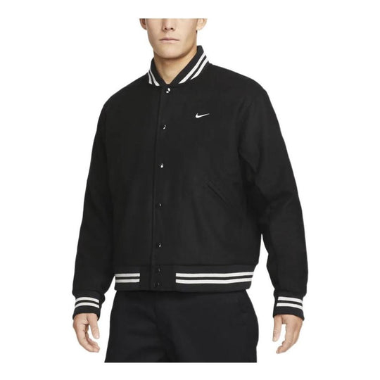 Куртка Nike NSW varsity jacket 'Black' DQ5011-010, черный куртка nike baseball collar raglan sleeve long sleeves jacket men s black dq6148 010 черный