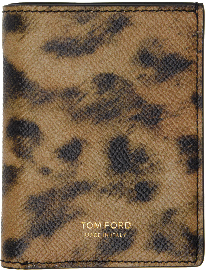 

Коричневый визитница с леопардовым принтом TOM FORD
