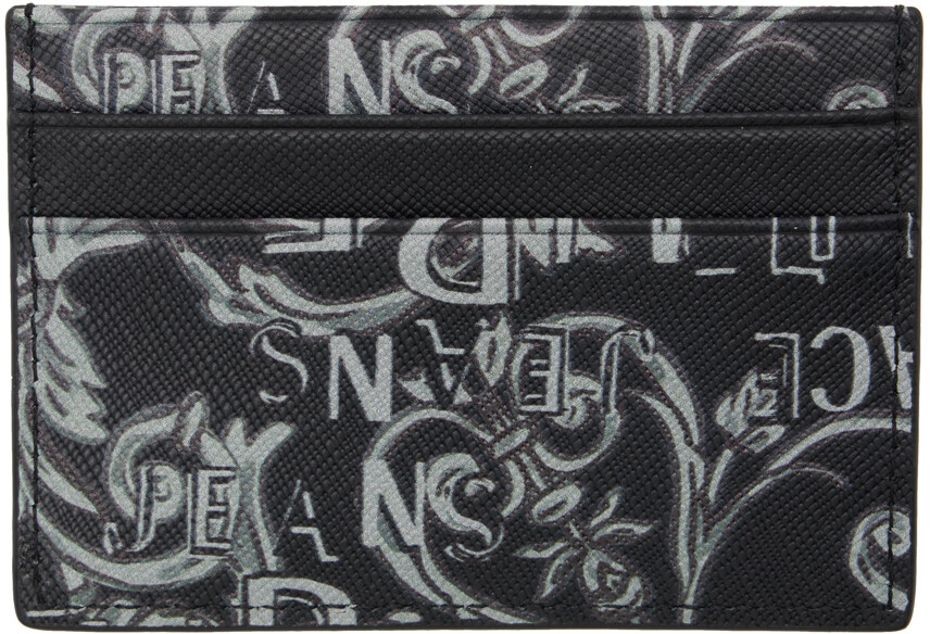 

Черный визитница с логотипом Couture Versace Jeans Couture