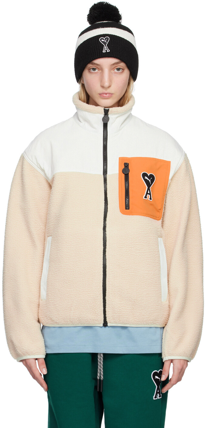 

Бежевая куртка на молнии Puma Edition AMI Alexandre Mattiussi, Бежевый