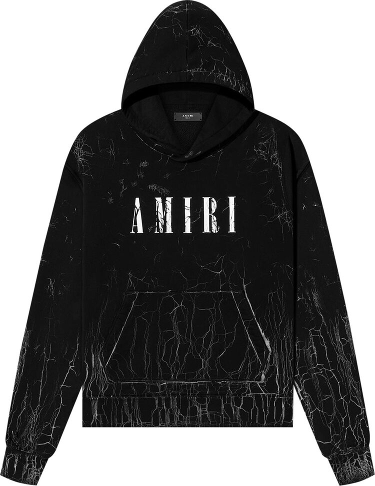 

Худи Amiri Cracked Dye Core Logo Hoodie 'Black', черный