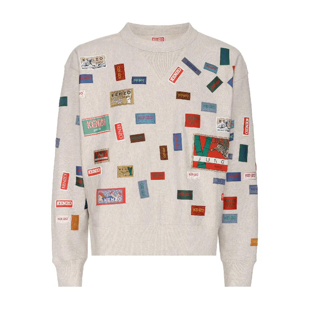 

Свитшот Kenzo Archives Labels, серый
