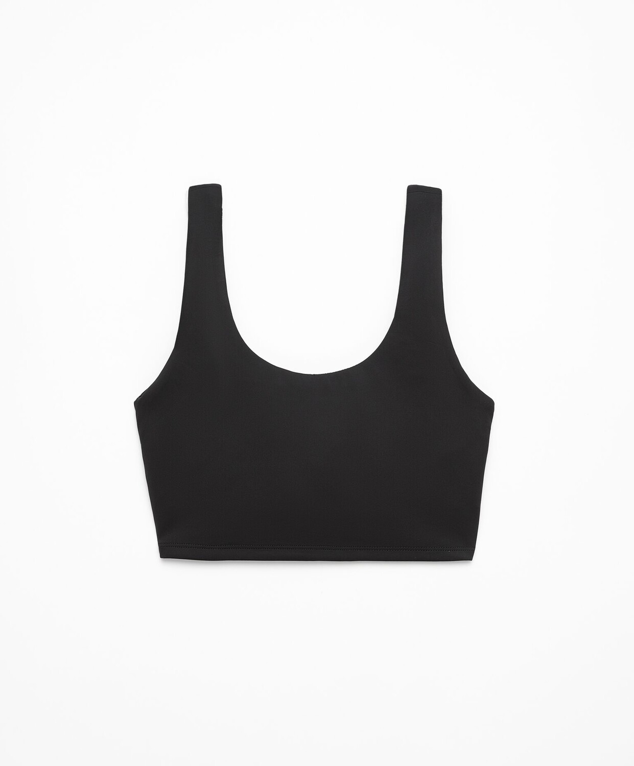 

Топ спортивный Oysho Short Neoprene Effect, черный