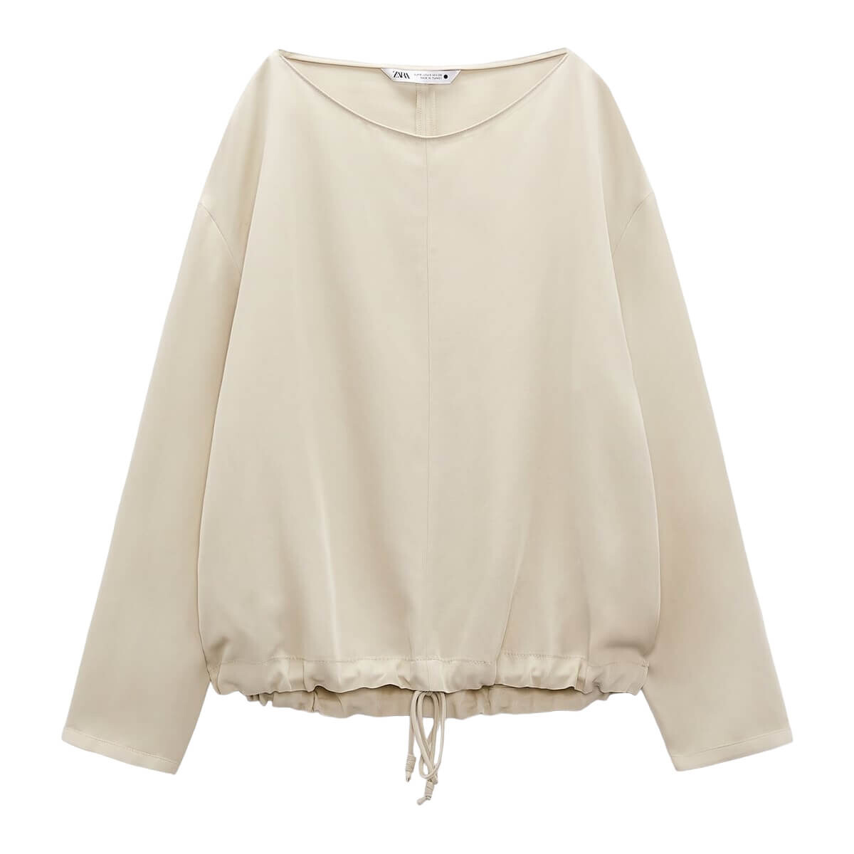 

Блуза Zara Flowing Satin, бежевый