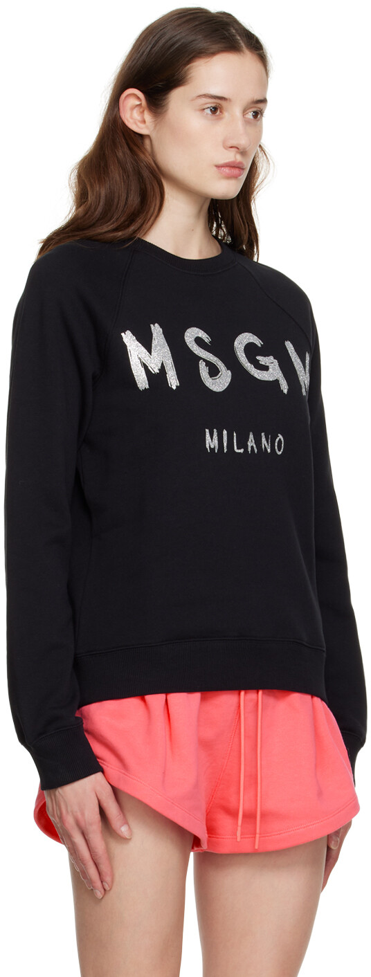 

Черный свитшот с блестками MSGM