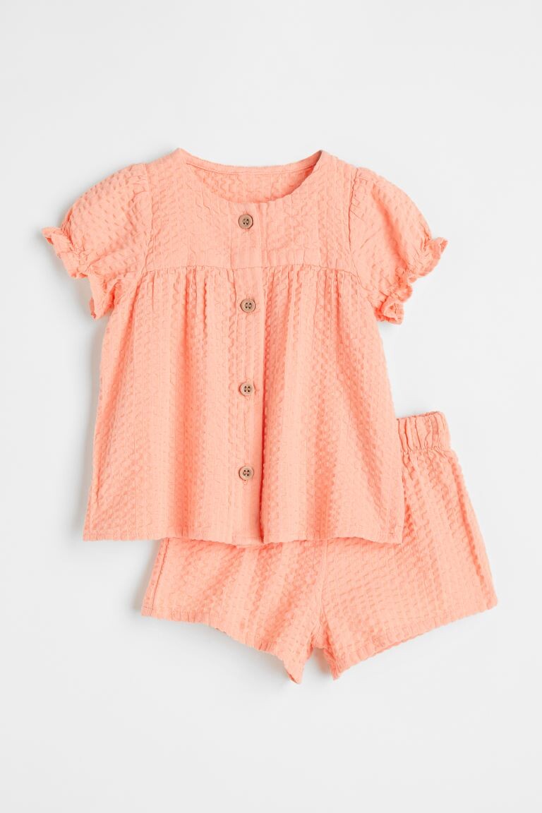 

Комплект из 2 предметов из хлопка H&M, светло-оранжевый