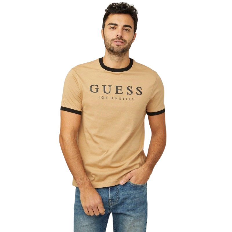 

Футболка Guess Factory Kirk Logo, коричневый