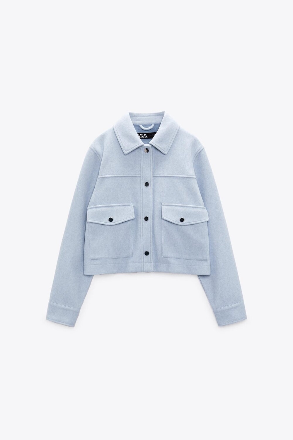 

Куртка Zara Soft Short, голубой