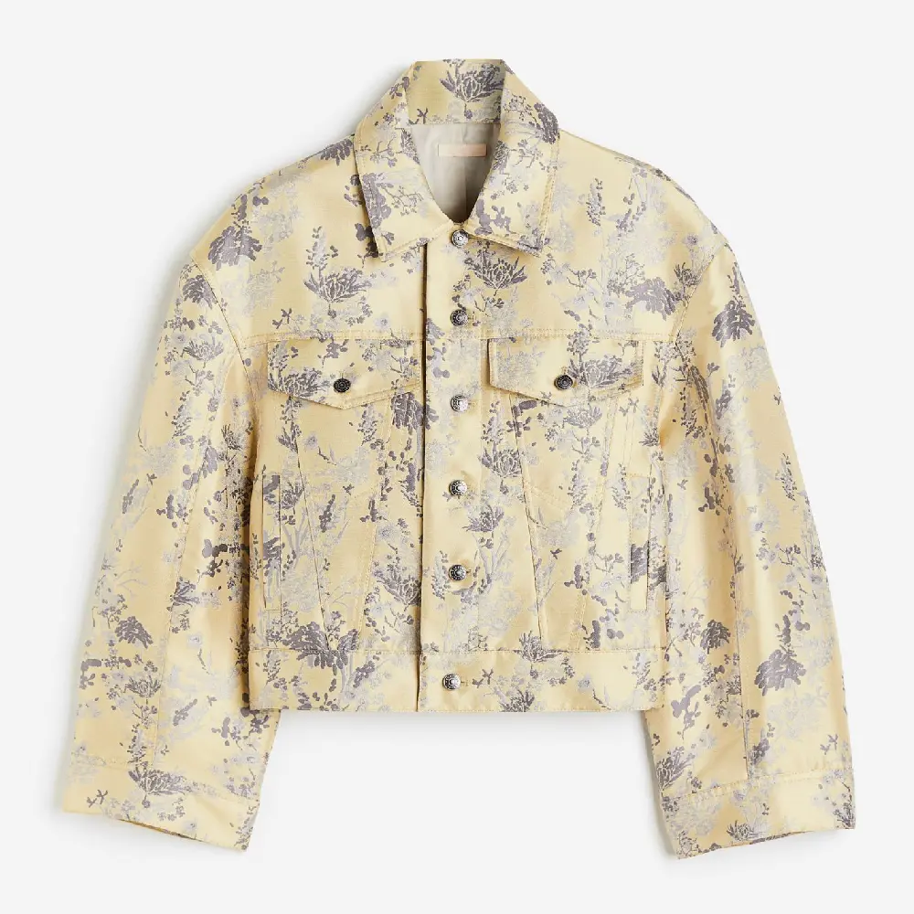 

Жакет H&M Jacquard-weave, светло-желтый