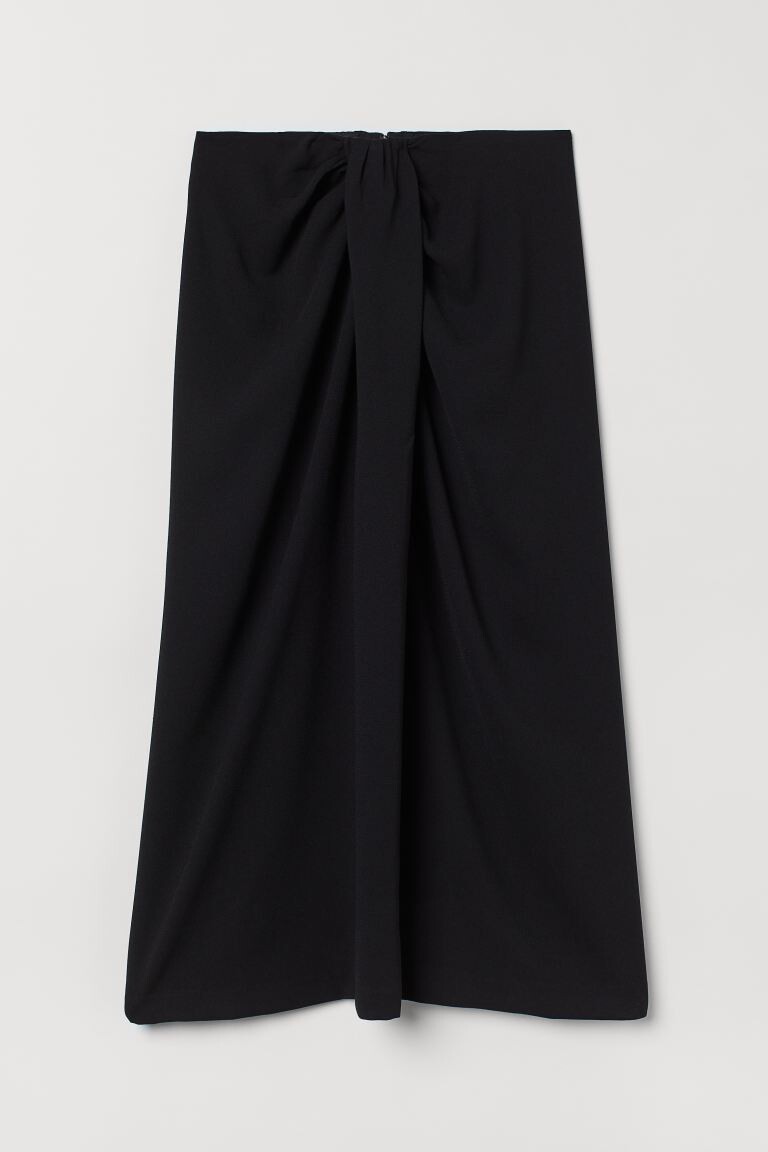 

Юбка с драпировкой H&M, черный