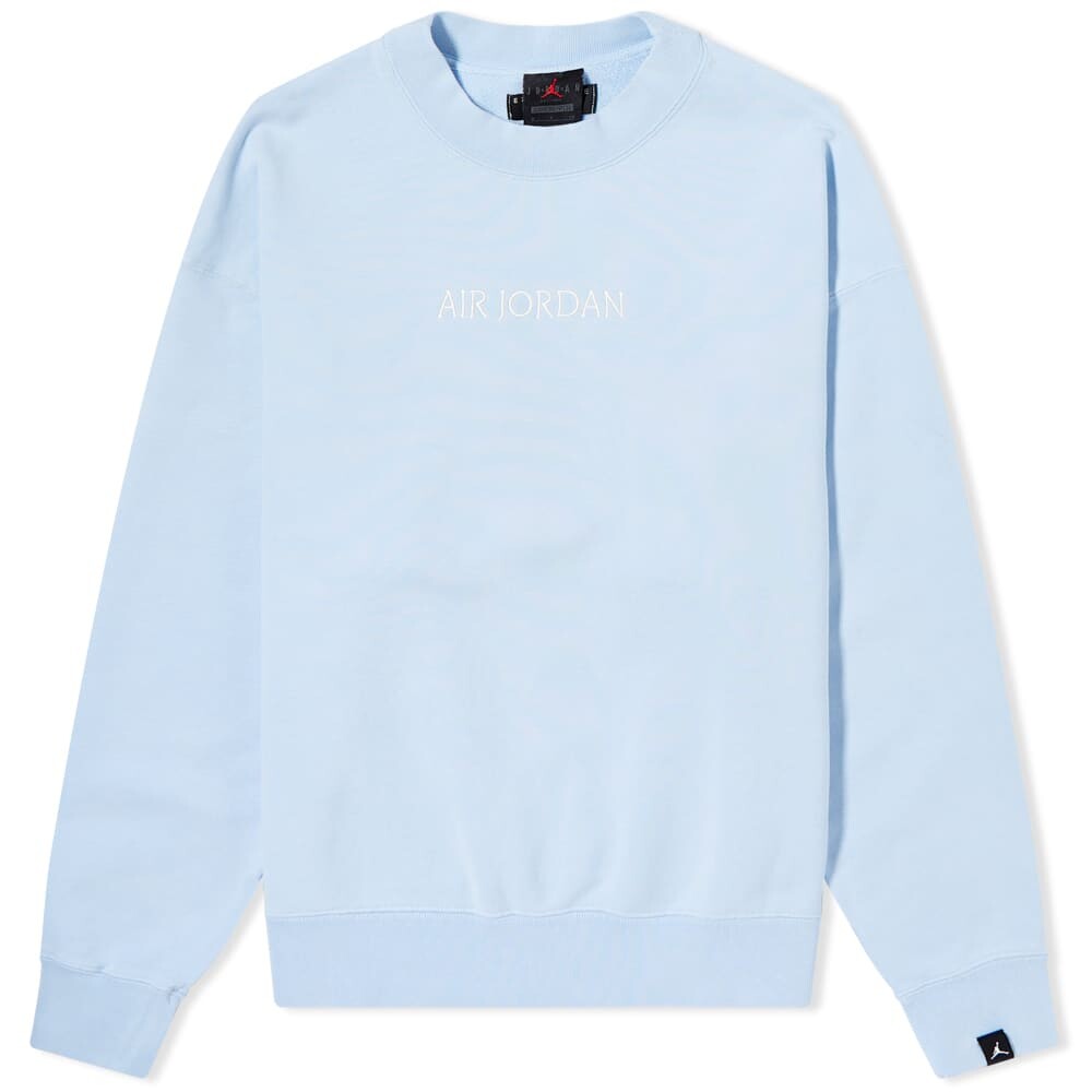 

Толстовка Air Jordan W Wordmark Fleece Crew, голубой, Синий