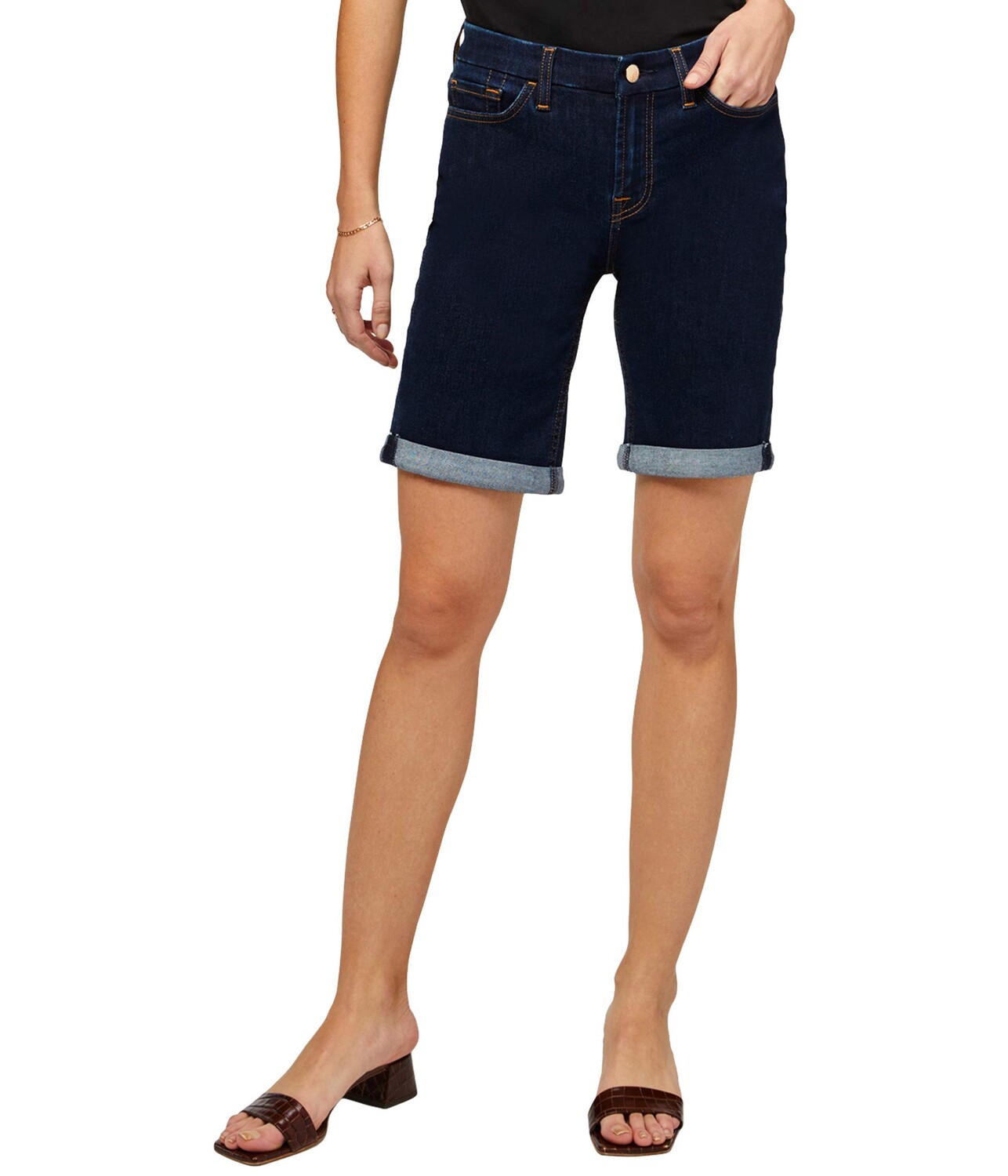 

Шорты JEN7, Bermuda Shorts w/ Roll Cuff