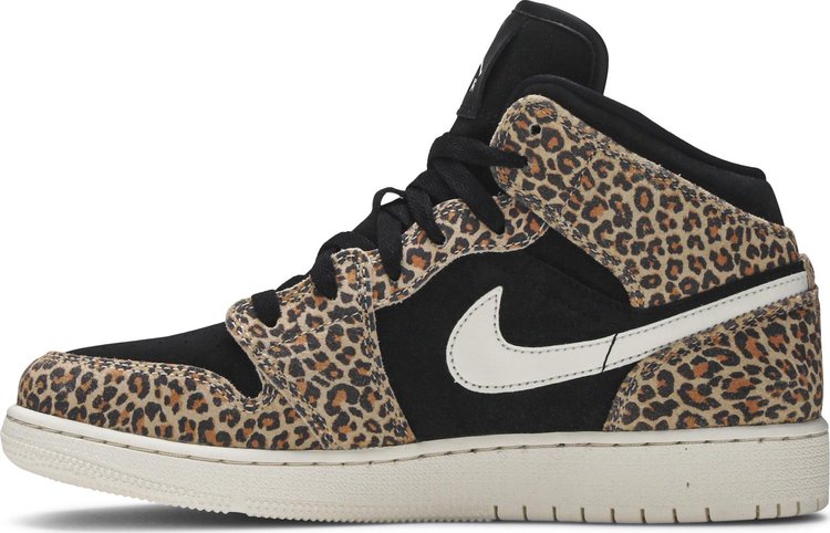 Air Jordan 1 Mid SE GS Leopard