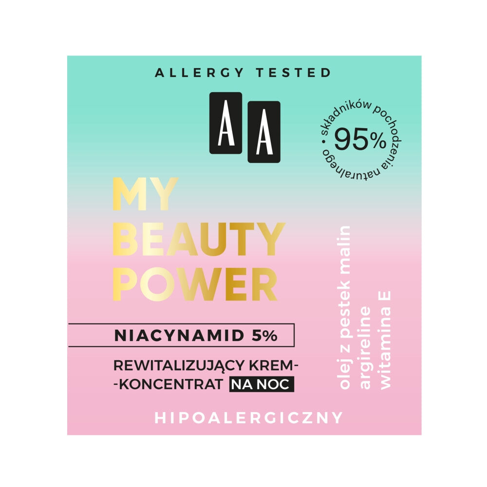 

AA My Beauty Power Niacinamide 5% восстанавливающий ночной крем-концентрат 50мл
