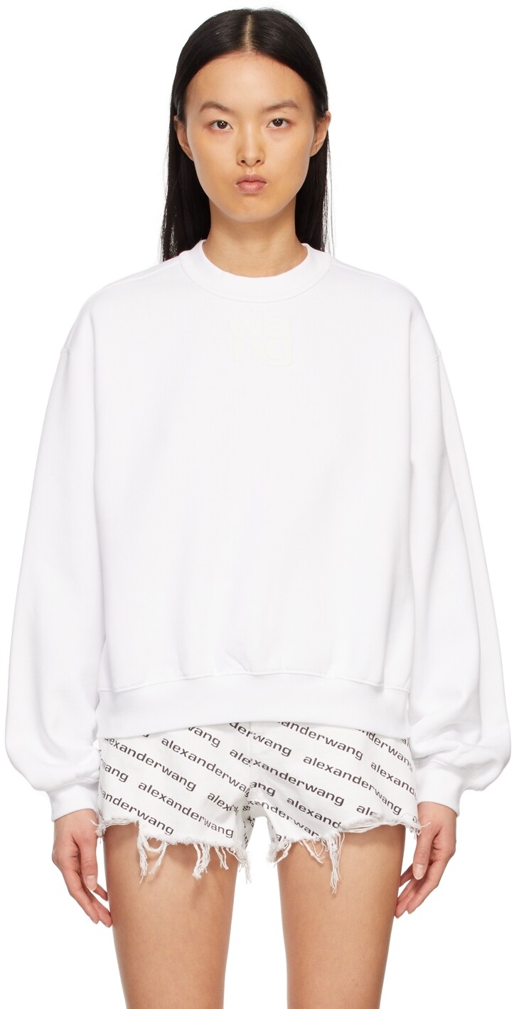 

Белая толстовка с логотипом Puff alexanderwang.t, Белый