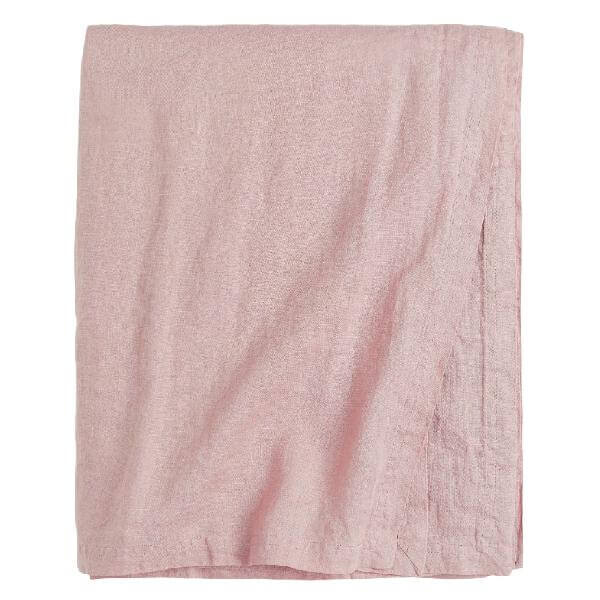 

Скатерть H&M Home Washed Linen, светлый розово-бежевый