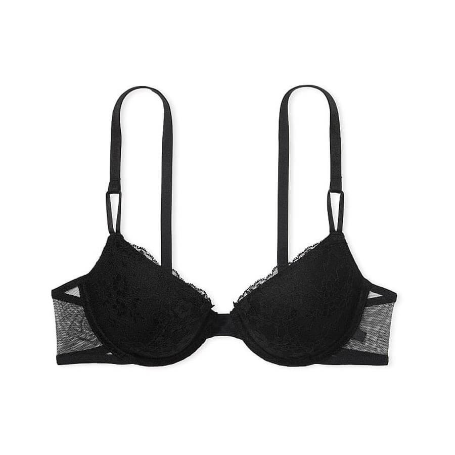 Бюстгальтер Victoria's Secret Sexy Tee Lightly-Lined Demi, черный sexy lace 2pcs strap top