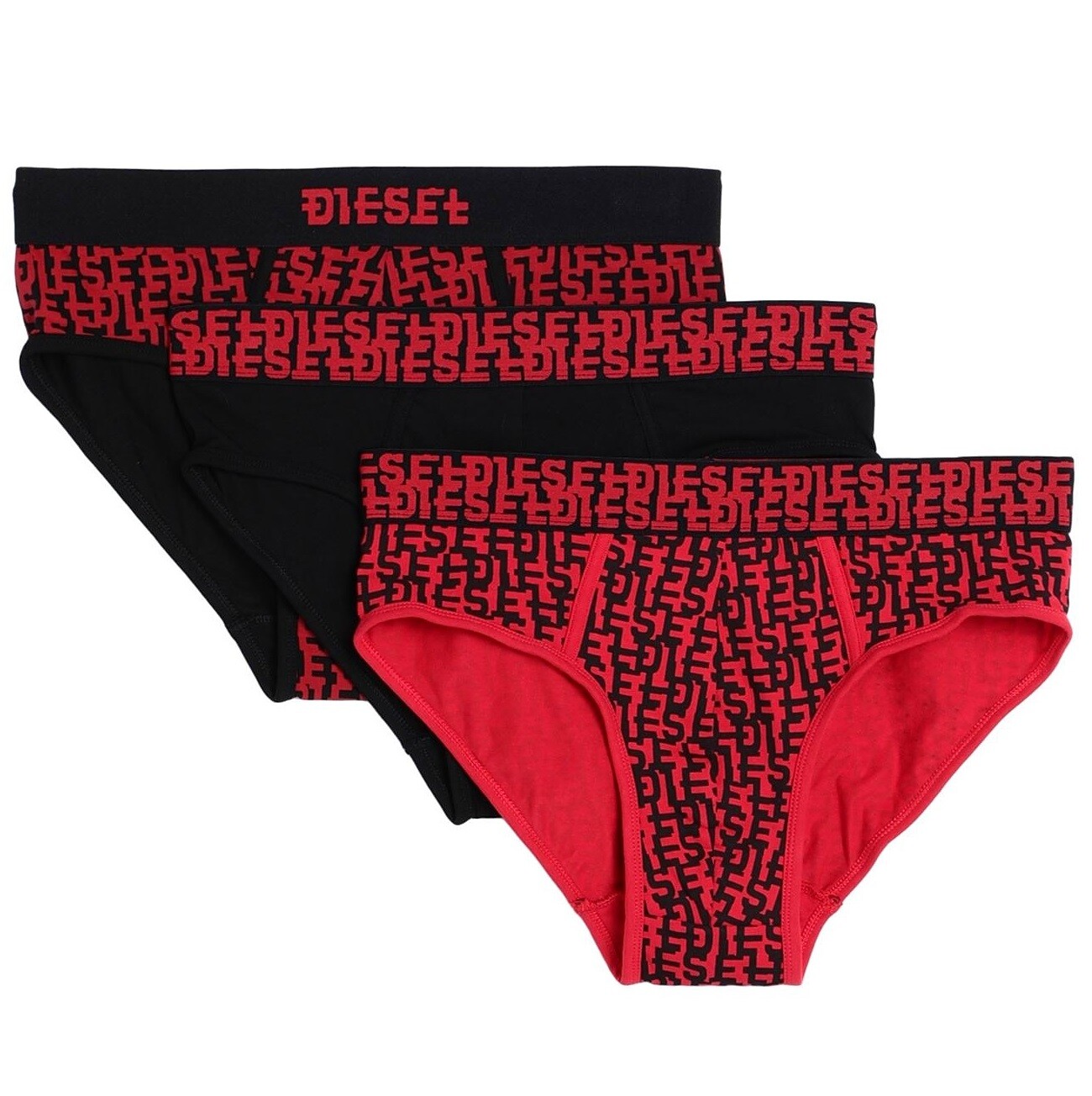 

Набор трусов Diesel, красный, черный, 3 шт