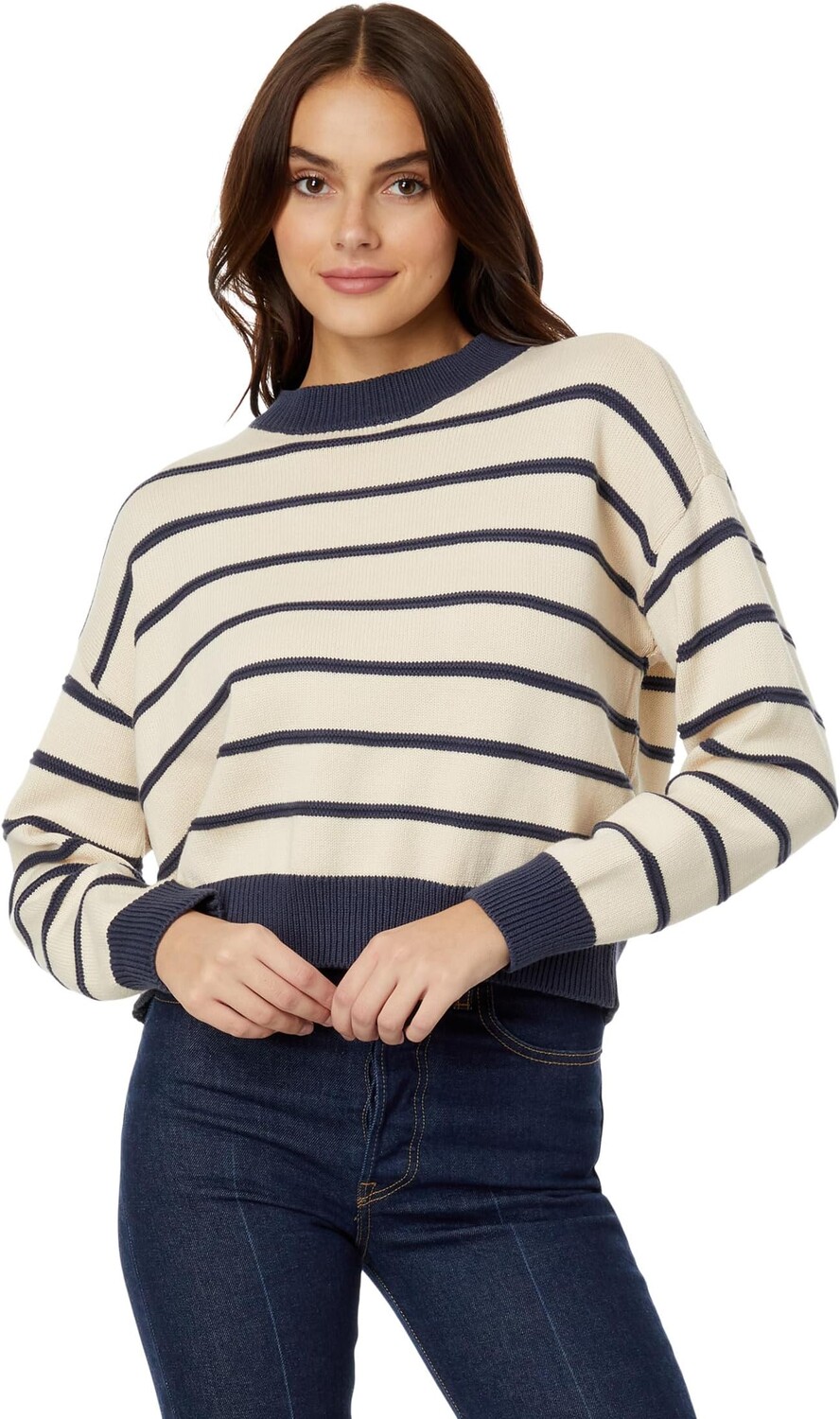

Свитер с круглым вырезом Bianca II Toad&Co, цвет True Navy Stripe