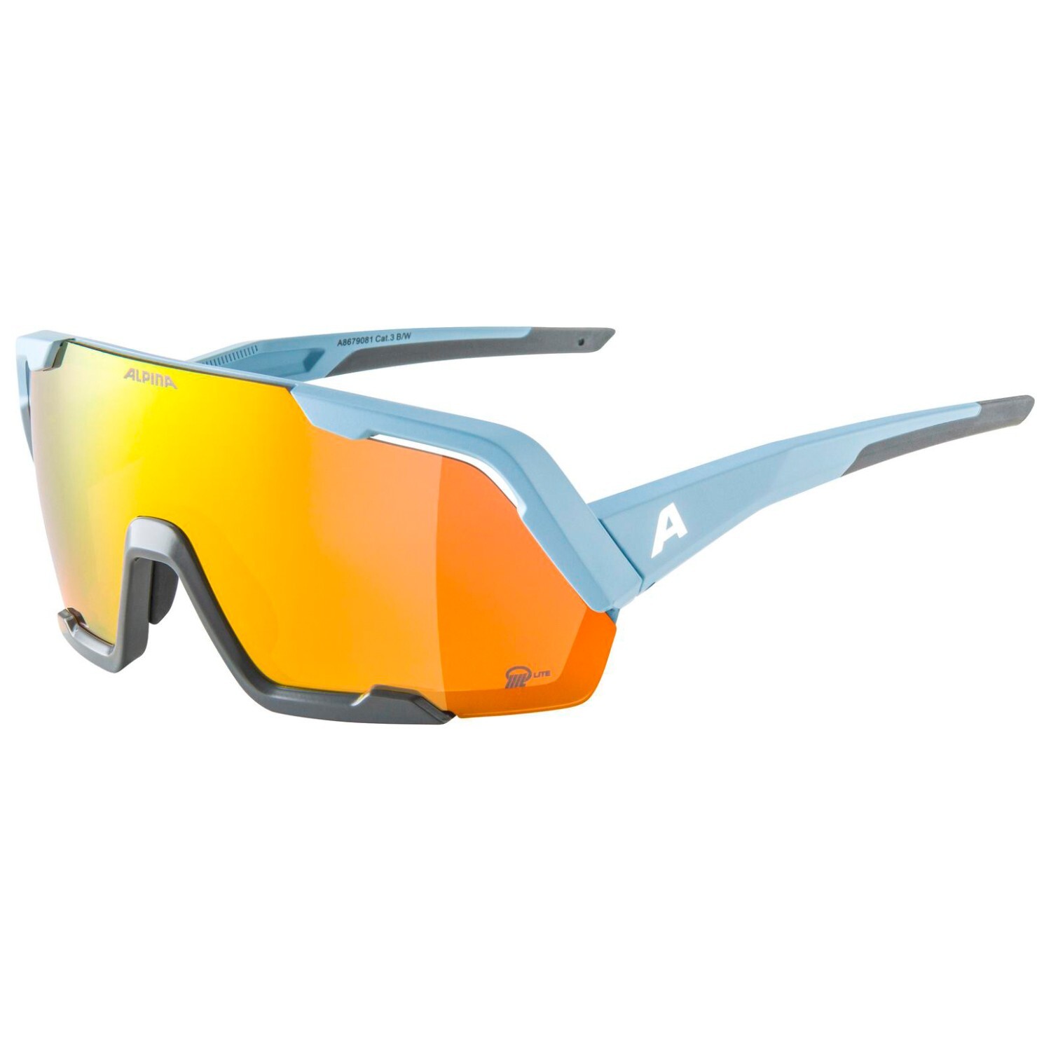 

Велосипедные очки Alpina Rocket Q Lite Mirror Cat 3, цвет Smoke/Blue Matt