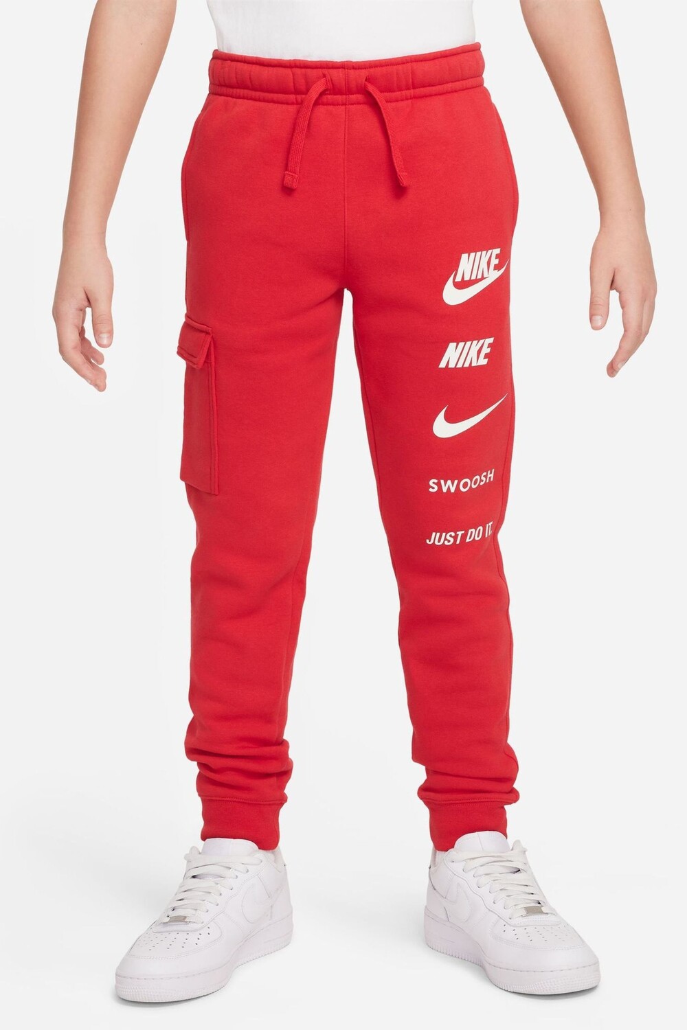 

Джоггеры карго из флиса с логотипом Nike, красный